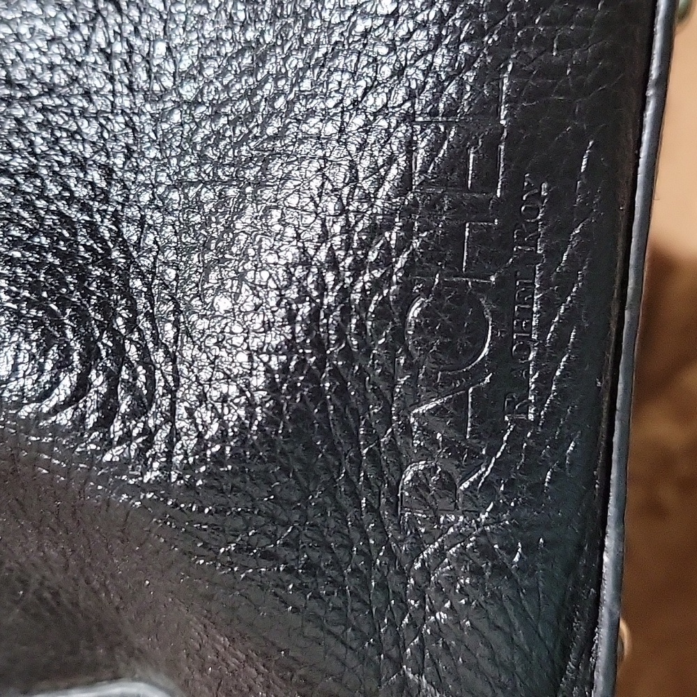 Rachel by Rachel Roy Black Leather Handle Bag with Wristlet with Removable Strap - Picture 3 of 11